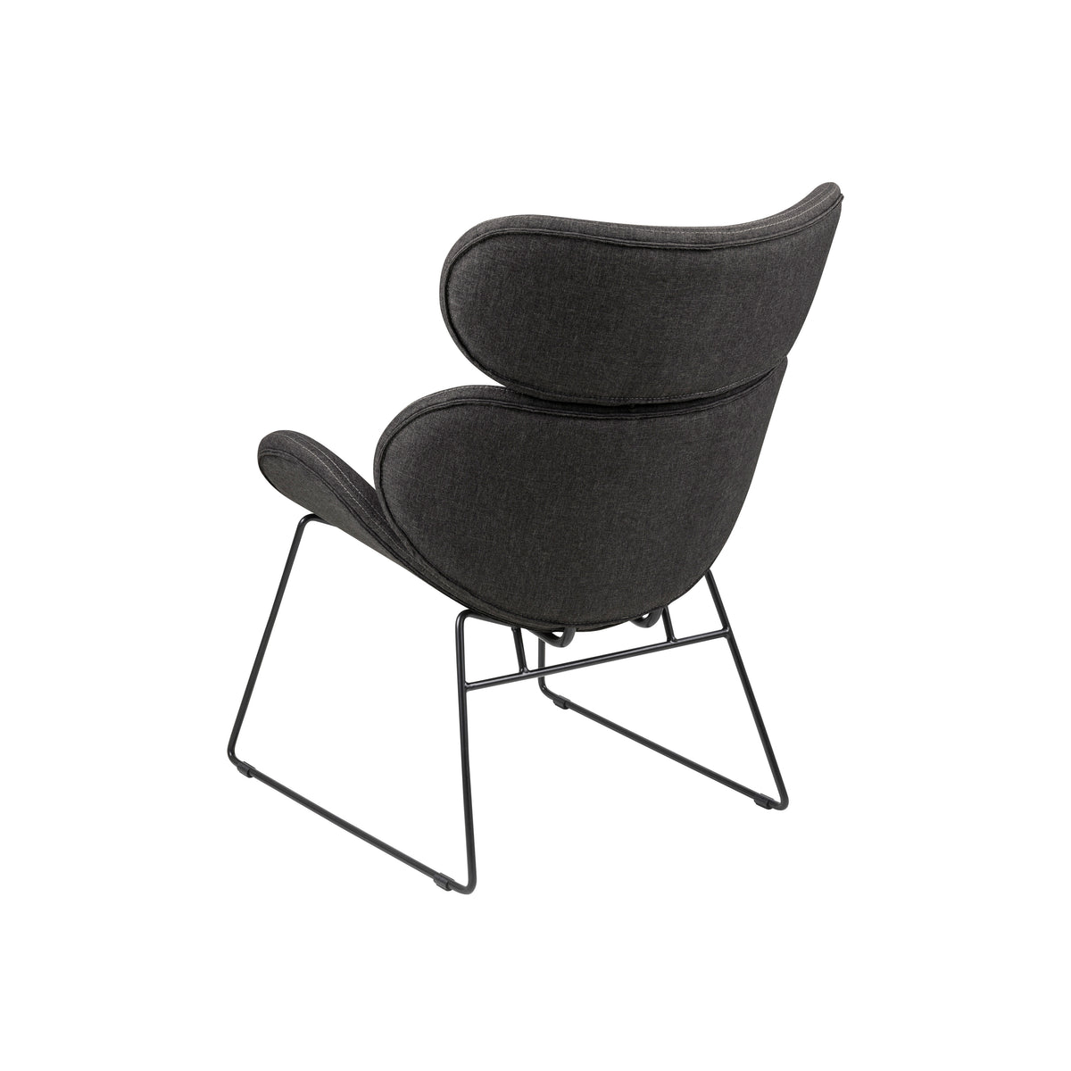 Poltrona Hanoi con struttura in metallo nero