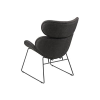 Poltrona Hanoi con struttura in metallo nero