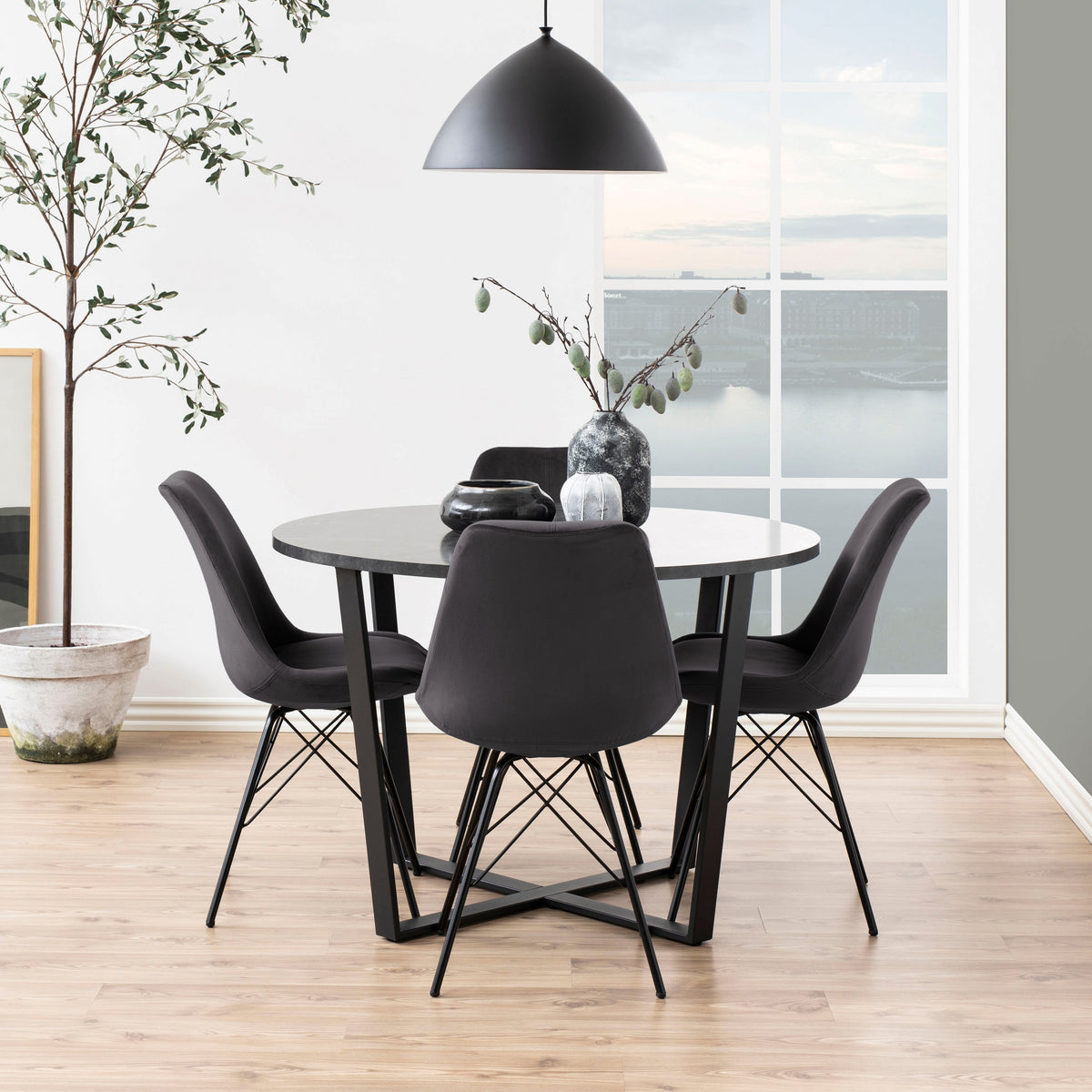 Sedia Lisbon in velluto