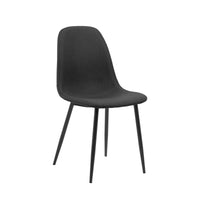 Sedia Calla gambe in metallo nero