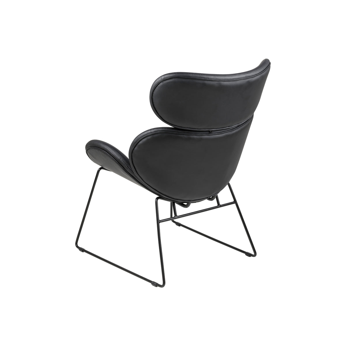 Poltrona Hanoi con struttura in metallo nero