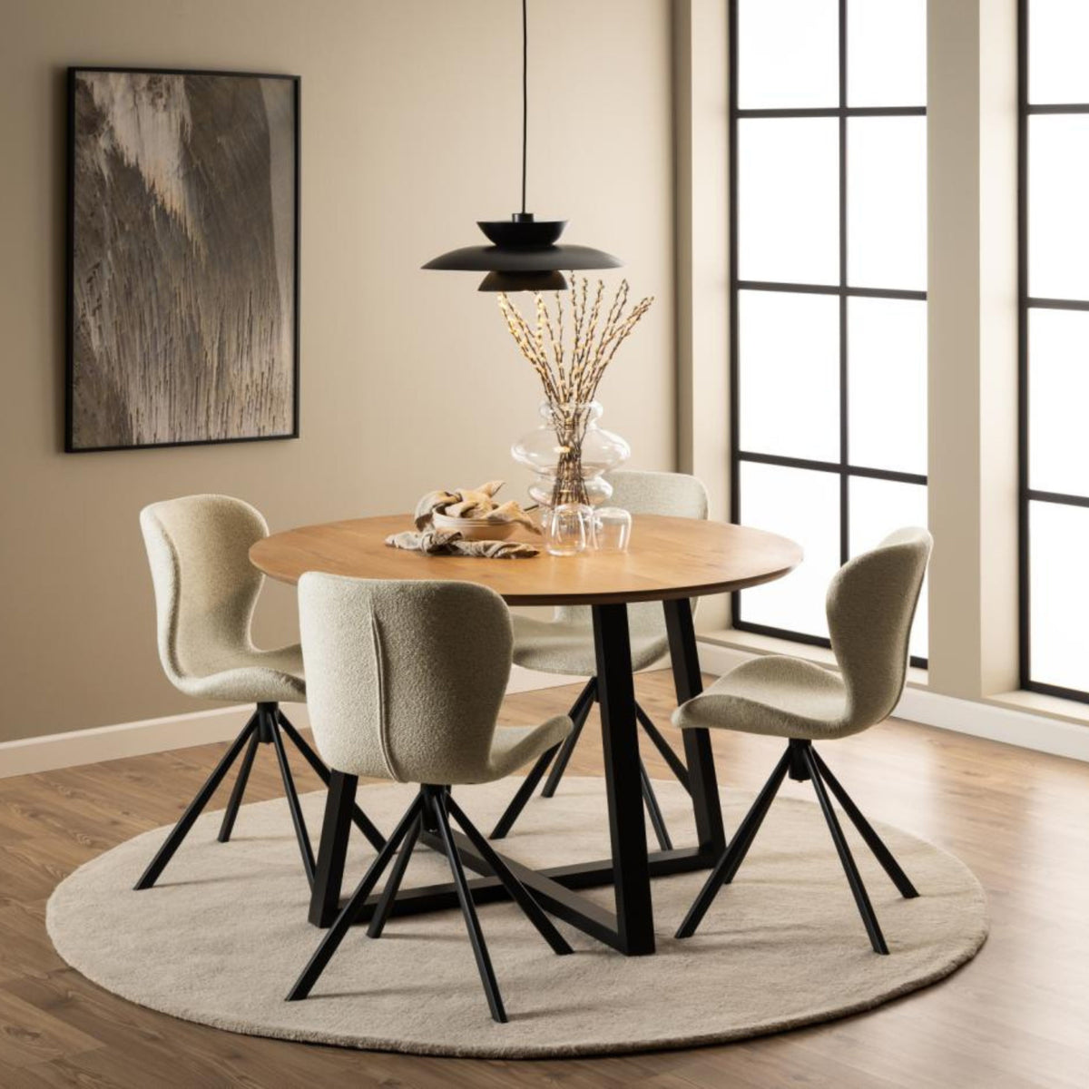 Sedia Agos con gambe a stella