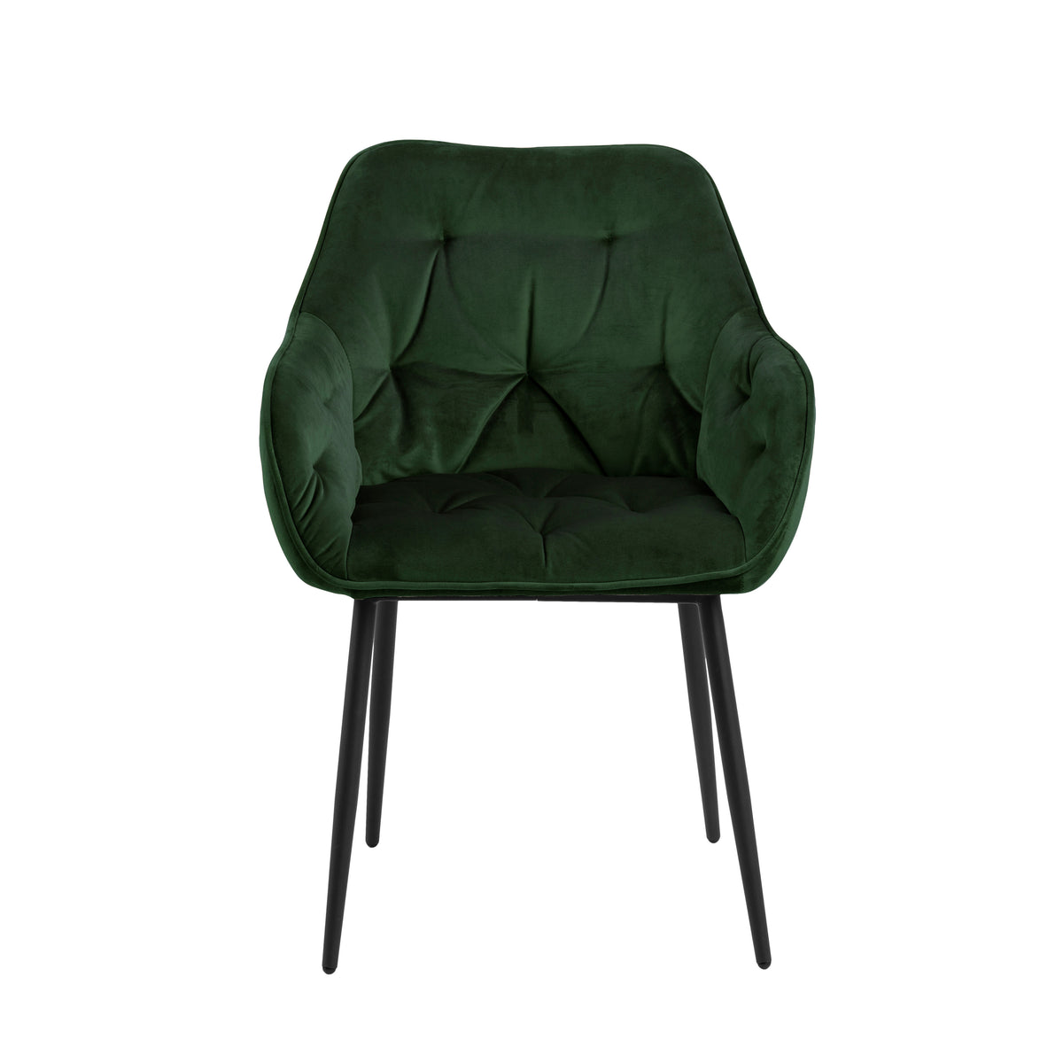 Sedia con braccioli Delia in velluto