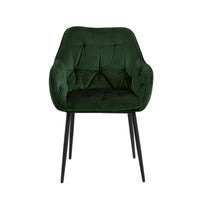 Sedia con braccioli Delia in velluto