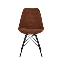 Sedia Lisbon in velluto a coste