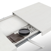 Tavolo allungabile MALMO con gambe incrociare 95x90 cm - 145x90 cm