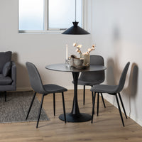 Sedia Calla gambe in metallo nero