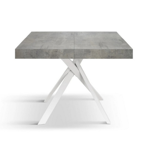 Tavolo allungabile MALMO con gambe incrociare 95x90 cm - 145x90 cm