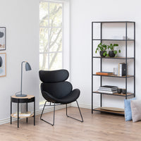 Poltrona Hanoi con struttura in metallo nero