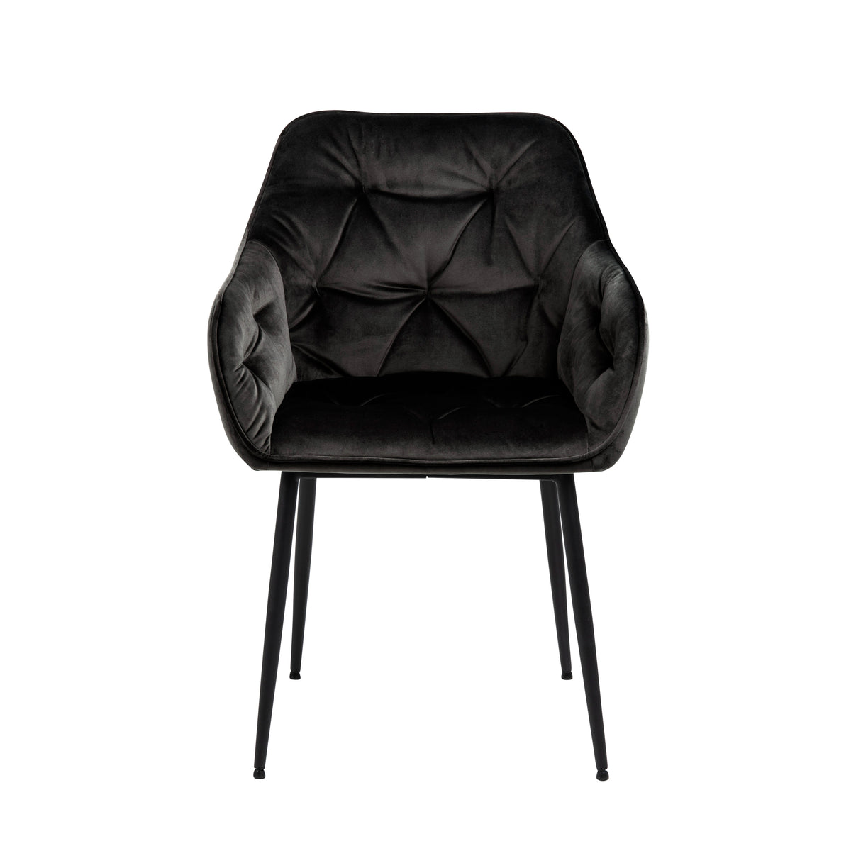 Sedia con braccioli Delia in velluto