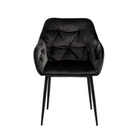 Sedia con braccioli Delia in velluto