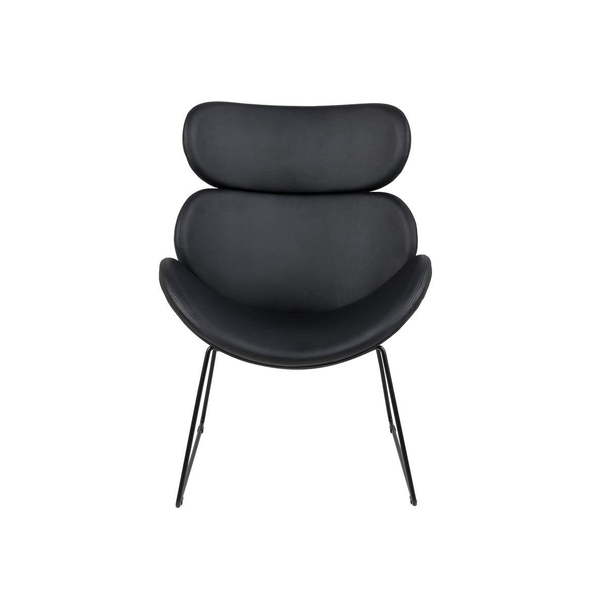 Poltrona Hanoi con struttura in metallo nero