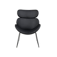 Poltrona Hanoi con struttura in metallo nero