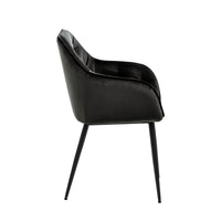 Sedia con braccioli Delia in velluto