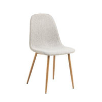 Sedia Calla con gambe metallo color legno