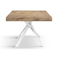 Tavolo allungabile MALMO con gambe incrociare 95x90 cm - 145x90 cm