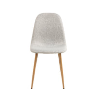 Sedia Calla con gambe metallo color legno