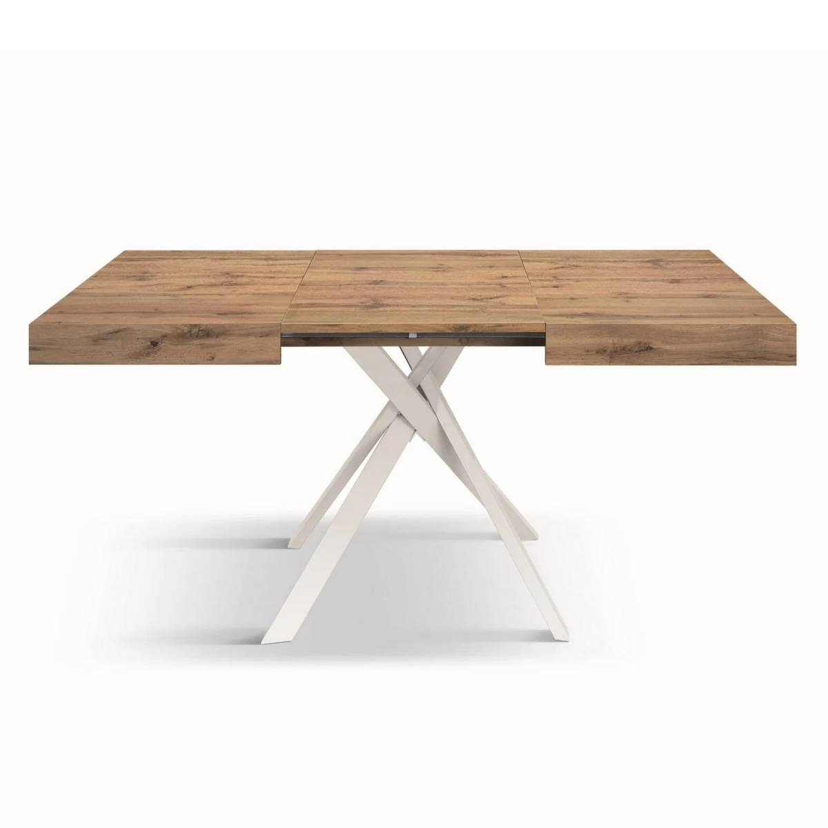 Tavolo allungabile MALMO con gambe incrociare 95x90 cm - 145x90 cm
