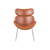 Poltrona Hanoi con struttura in metallo cromato