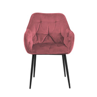 Sedia con braccioli Delia in velluto