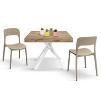 Tavolo allungabile MALMO con gambe incrociare 95x90 cm - 145x90 cm