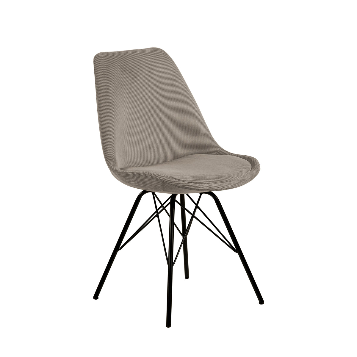 Sedia Lisbon in velluto a coste