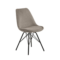 Sedia Lisbon in velluto a coste