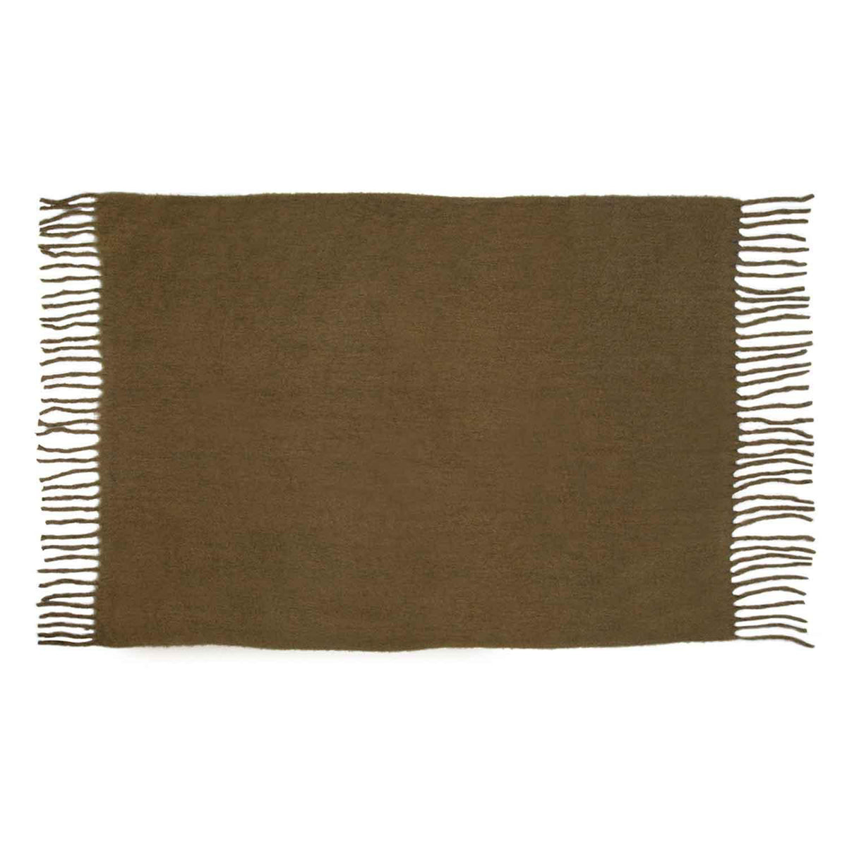 Coperta plaid ABBIE kaki