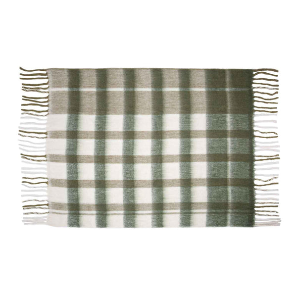 Coperta plaid ABBIE tartan verde