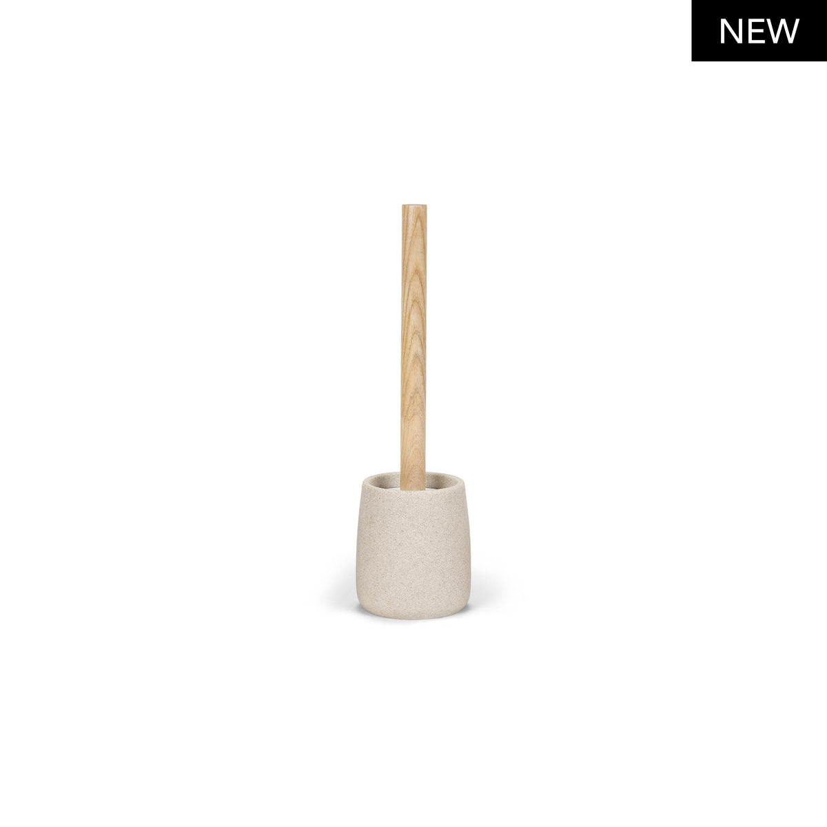 Scopino in pietra arenaria e legno di frassino