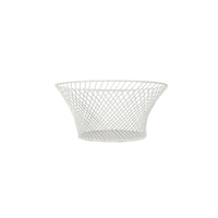 Portafrutta in rete metallica bianca