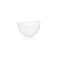 Portafrutta in metallo bianco