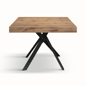 Tavolo allungabile MALMO con gambe incrociare 95x90 cm - 145x90 cm