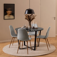 Sedia Calla con gambe metallo color legno