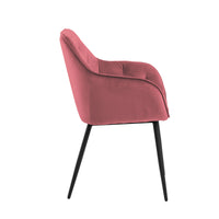 Sedia con braccioli Delia in velluto