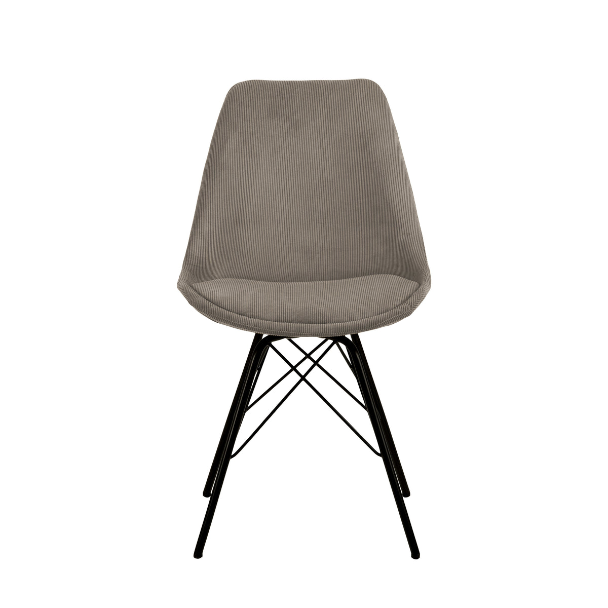 Sedia Lisbon in velluto a coste