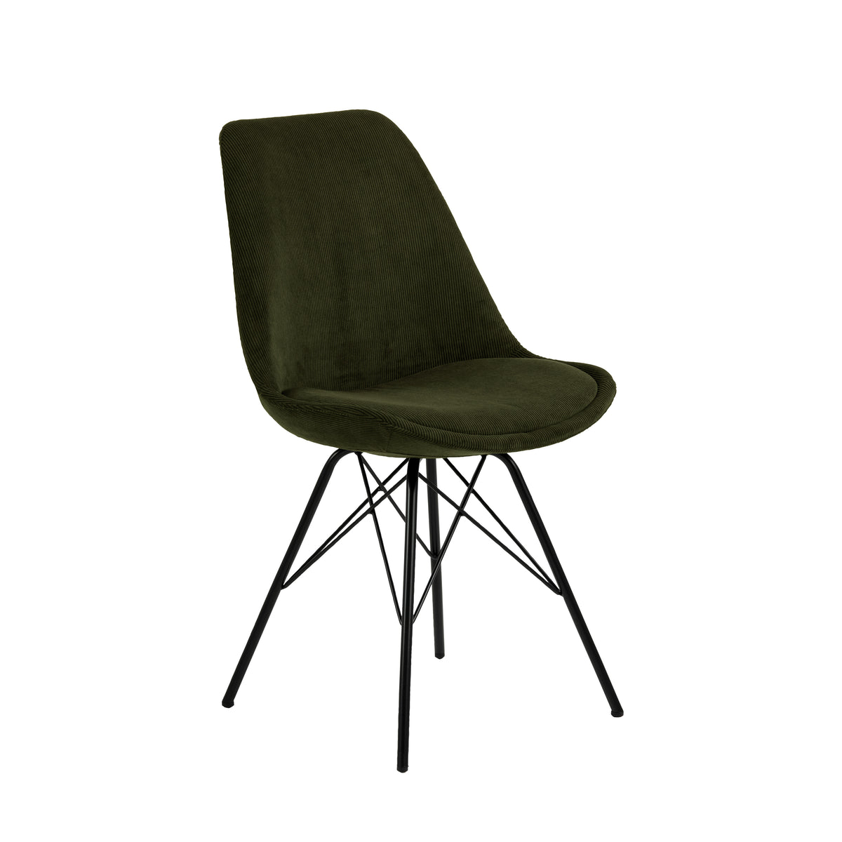 Sedia Lisbon in velluto a coste