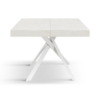 Tavolo allungabile MALMO con gambe incrociare 95x90 cm - 145x90 cm