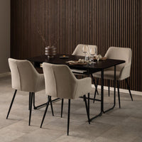 Sedia con braccioli louise