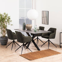 Sedia con braccioli Barcelona con gambe a stella