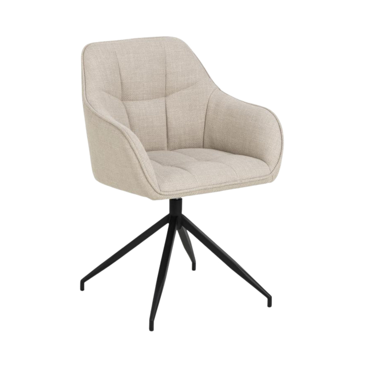 Sedia con braccioli Barcelona con gambe a stella