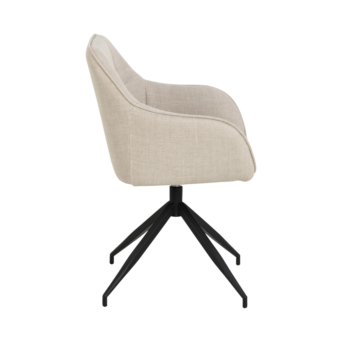 Sedia con braccioli Barcelona con gambe a stella