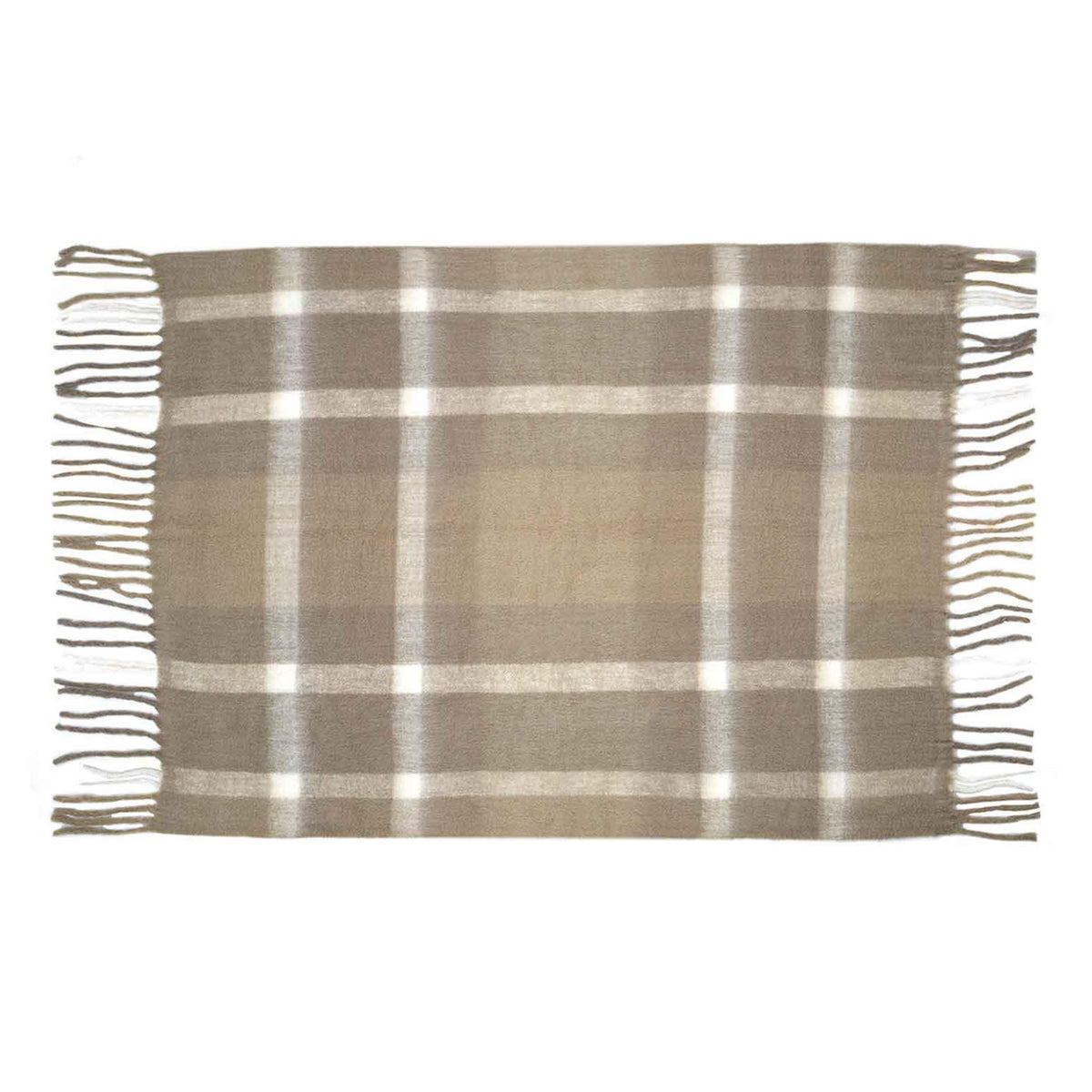 Coperta plaid ABBIE tartan beige