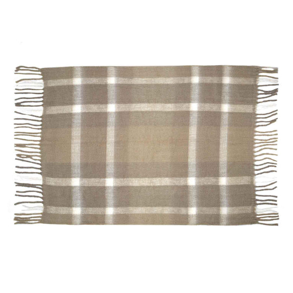 Coperta plaid ABBIE tartan beige