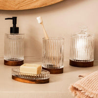 Portasapone in vetro trasparente