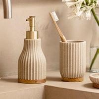 Portaspazzolino in resina beige