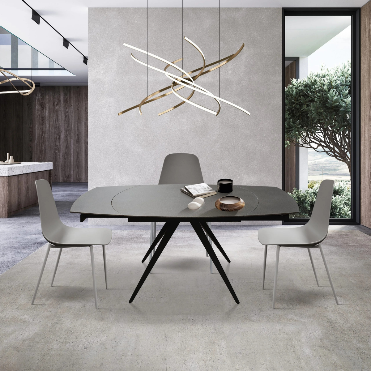 Extendable Table LAVA 120×90 – 180×90 cm for Modern Spaces