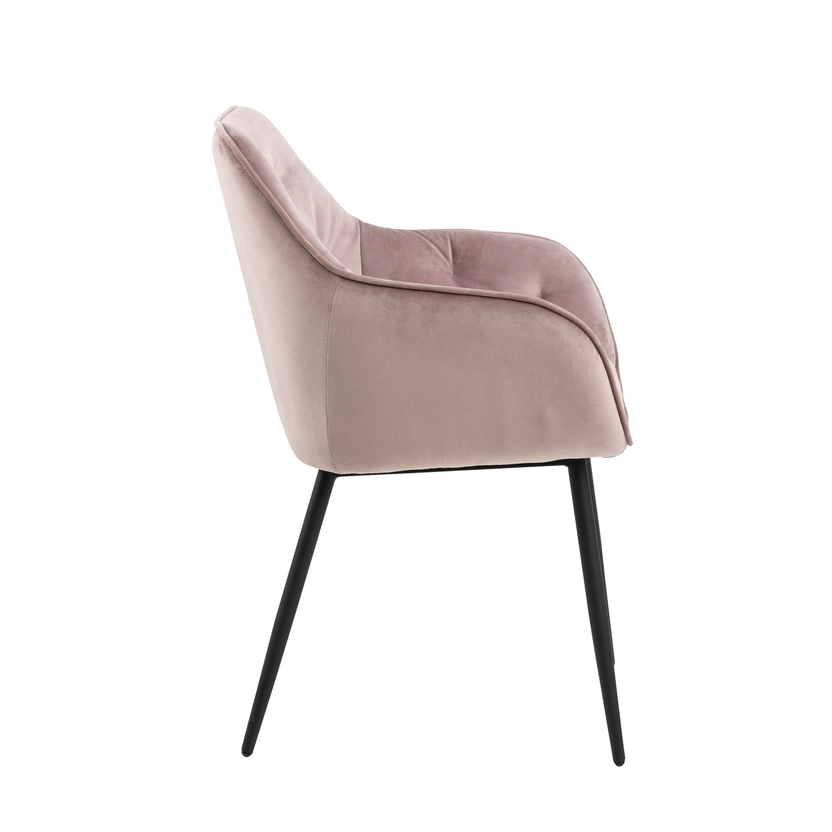 Sedia con braccioli Delia in velluto