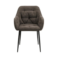 Sedia con braccioli Delia in tessuto