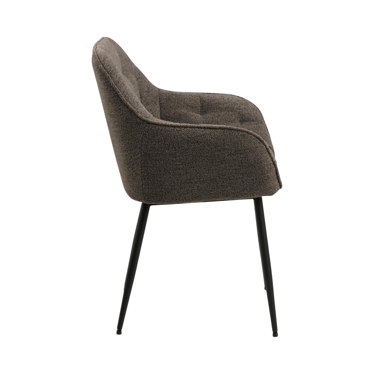 Sedia con braccioli Delia in tessuto